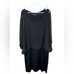 Misook kimono sleeves dress 1X (bridal,parents night, formal occasions)